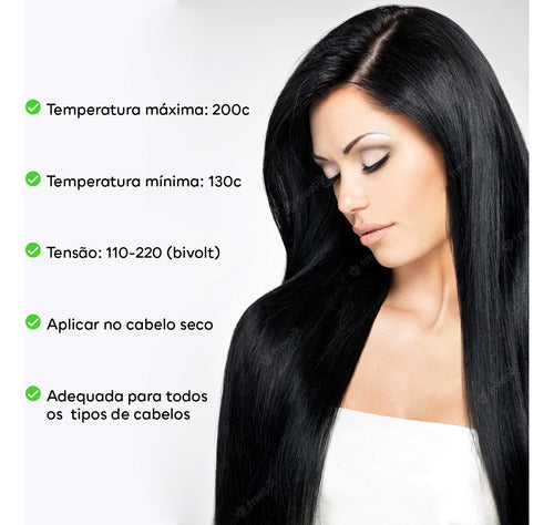 Escova Alisadora Modela 5 Em 1 Temperatura Ajustável Bivolt